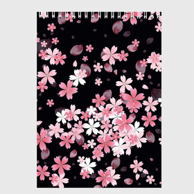 Скетчбук с принтом Сакура в Петрозаводске, 100% бумага
 | 48 листов, плотность листов — 100 г/м2, плотность картонной обложки — 250 г/м2. Листы скреплены сверху удобной пружинной спиралью | весна | деревья | розовый | сакура | слива | цветы | япония