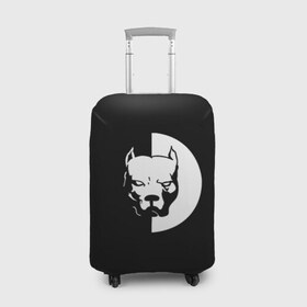 Чехол для чемодана 3D с принтом PITBULL в Петрозаводске, 86% полиэфир, 14% спандекс | двустороннее нанесение принта, прорези для ручек и колес | america | animals | pitbull | sport | usa | америка | животные | питбуль | питбультерьер | собаки | спорт | сша