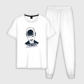 Мужская пижама хлопок с принтом Little Big в Петрозаводске, 100% хлопок | брюки и футболка прямого кроя, без карманов, на брюках мягкая резинка на поясе и по низу штанин
 | 