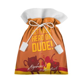 Подарочный 3D мешок с принтом Get your hero on DUDE в Петрозаводске, 100% полиэстер | Размер: 29*39 см | dude | vdpartat | время приключений | фин и джейк