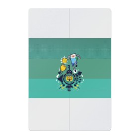 Магнитный плакат 2Х3 с принтом Финн и Джейк в Петрозаводске, Полимерный материал с магнитным слоем | 6 деталей размером 9*9 см | vdpartat | время приключений | финн и джейк