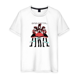 Мужская футболка хлопок с принтом Babymetal в Петрозаводске, 100% хлопок | прямой крой, круглый вырез горловины, длина до линии бедер, слегка спущенное плечо. | anime | babymetal | bts | idol | japan | k pop | аниме | группа | идол | каваии | каваий | метал | музыка | япония