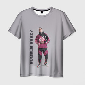 Мужская футболка 3D с принтом Bumble Beezy в Петрозаводске, 100% полиэфир | прямой крой, круглый вырез горловины, длина до линии бедер | bamble | beezey | beezy | bumbl | bumble | бамбал | бамбл | бамблбизи | бизи | бумбл