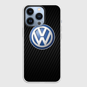 Чехол для iPhone 13 Pro с принтом Volkswagen Logo | Фольксваген Лого в Петрозаводске,  |  | Тематика изображения на принте: amarok | arteon | caravelle | golf | polo | scirocco | teramont | tiguan | to | touareg | transporter | volkswagen | vw | авто | автомобиль | ам | бренд | карбон | машина | машины | народный автомобиль | фольксваген