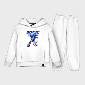 Детский костюм хлопок Oversize с принтом SONIC в Петрозаводске,  |  | animal | games | hedgehog | sega | sonic | speed | speed sonic | быстрый ёж | ёж | ёжик | игры | персонаж | сега | синий ёж | скорость | соник