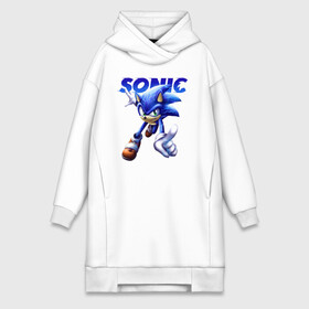 Платье-худи хлопок с принтом SONIC в Петрозаводске,  |  | animal | games | hedgehog | sega | sonic | speed | speed sonic | быстрый ёж | ёж | ёжик | игры | персонаж | сега | синий ёж | скорость | соник