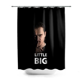 Штора 3D для ванной с принтом Little Big. Илья Прусикин в Петрозаводске, 100% полиэстер | плотность материала — 100 г/м2. Стандартный размер — 146 см х 180 см. По верхнему краю — пластиковые люверсы для креплений. В комплекте 10 пластиковых колец | little big | евровидение | илья прусикин