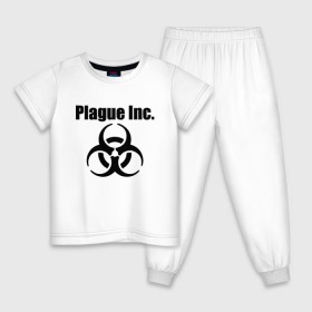 Детская пижама хлопок с принтом PLAGUE INC - (КОРОНАВИРУС). в Петрозаводске, 100% хлопок |  брюки и футболка прямого кроя, без карманов, на брюках мягкая резинка на поясе и по низу штанин
 | Тематика изображения на принте: coronavirus | plague inc | plague inc: evolved | вирус в китае | кнр | коронавирус | плагуе инк | плагуе инк: эволвед | эпидемия