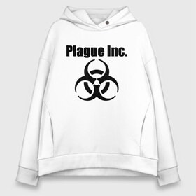 Женское худи Oversize хлопок с принтом PLAGUE INC - (КОРОНАВИРУС) в Петрозаводске, френч-терри — 70% хлопок, 30% полиэстер. Мягкий теплый начес внутри —100% хлопок | боковые карманы, эластичные манжеты и нижняя кромка, капюшон на магнитной кнопке | coronavirus | plague inc | plague inc: evolved | вирус в китае | кнр | коронавирус | плагуе инк | плагуе инк: эволвед | эпидемия