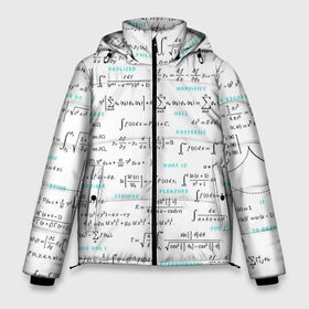 Мужская зимняя куртка 3D с принтом Математические формулы в Петрозаводске, верх — 100% полиэстер; подкладка — 100% полиэстер; утеплитель — 100% полиэстер | длина ниже бедра, свободный силуэт Оверсайз. Есть воротник-стойка, отстегивающийся капюшон и ветрозащитная планка. 

Боковые карманы с листочкой на кнопках и внутренний карман на молнии. | алгебра | вычисления | геометрия | дроби | интегралы | матан | математика | студентам | формулы | школа | шпаргалка