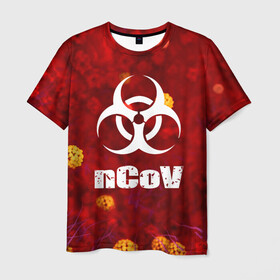 Мужская футболка 3D с принтом nCoV. в Петрозаводске, 100% полиэфир | прямой крой, круглый вырез горловины, длина до линии бедер | coronavirus | plague inc | plague inc: evolved | вирус в китае | кнр | коронавирус | плагуе инк | плагуе инк: эволвед | эпидемия