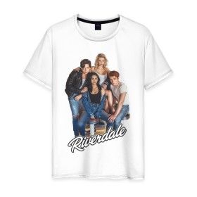 Мужская футболка хлопок с принтом Riverdale heroes в Петрозаводске, 100% хлопок | прямой крой, круглый вырез горловины, длина до линии бедер, слегка спущенное плечо. | go bulldogs | jughead | pop s | riverdale | vdgerir