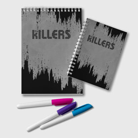 Блокнот с принтом The Killers Logo в Петрозаводске, 100% бумага | 48 листов, плотность листов — 60 г/м2, плотность картонной обложки — 250 г/м2. Листы скреплены удобной пружинной спиралью. Цвет линий — светло-серый
 | Тематика изображения на принте: brandon flowers | david keuning | killers | альтернативный рок | брэндон флауэрс | дэйв кенинг | инди рок | постпанк ривайвл | хартленд рок