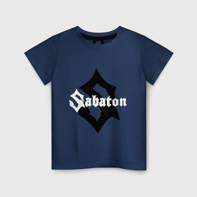 Детская футболка хлопок с принтом SABATON. в Петрозаводске, 100% хлопок | круглый вырез горловины, полуприлегающий силуэт, длина до линии бедер | sabaton | даниель муллбак | йоаким броден | крис рёланд | оскар монтелиус | пэр сундстрём | рикард сунден | сабатон | тоббе энглунд | томми юханссон | ханнес ван дал