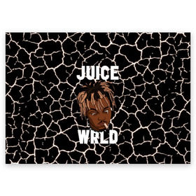 Поздравительная открытка с принтом Juice WRLD. в Петрозаводске, 100% бумага | плотность бумаги 280 г/м2, матовая, на обратной стороне линовка и место для марки
 | eminem | godzilla | juice wrld | rap | американский рэпер | годзила | зарубежный реп | маршалл брюс мэтерс | музыка | реп | рэпер | эминем