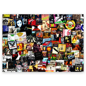 Поздравительная открытка с принтом Альбомы лучших РОК групп в Петрозаводске, 100% бумага | плотность бумаги 280 г/м2, матовая, на обратной стороне линовка и место для марки
 | Тематика изображения на принте: ac | beatles | clash | day | dc | floyd | green | korn | marshmello | music | nirvana | punk | rammstein | rock | sabaton | slayer | slipknot | toxic | альбом | альбомы | группы | лучшие | музыка | нирвана | рок