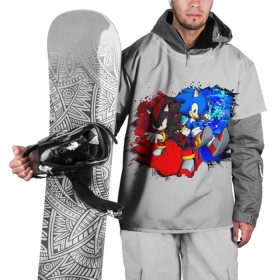 Накидка на куртку 3D с принтом Sonic в Петрозаводске, 100% полиэстер |  | Тематика изображения на принте: sonic | sonic 2020 | ежик | кино | мультфильм | соник 2020 | соник фильм