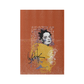 Обложка для паспорта матовая кожа с принтом  Bjork в Петрозаводске, натуральная матовая кожа | размер 19,3 х 13,7 см; прозрачные пластиковые крепления | bjork | homogenic | music | pitchfork | utopia | vulnicura | бьорк