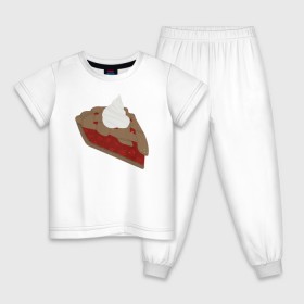 Детская пижама хлопок с принтом Pie - Supernatural в Петрозаводске, 100% хлопок |  брюки и футболка прямого кроя, без карманов, на брюках мягкая резинка на поясе и по низу штанин
 | supernatural | vdzabma | сверхъестественное