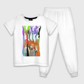 Детская пижама хлопок с принтом Bjork в Петрозаводске, 100% хлопок |  брюки и футболка прямого кроя, без карманов, на брюках мягкая резинка на поясе и по низу штанин
 | bjork | homogenic | music | pitchfork | utopia | vulnicura | бьорк