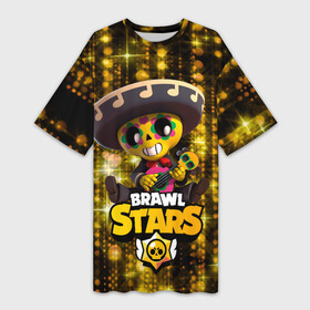 Платье-футболка 3D с принтом Brawl Stars Poco в Петрозаводске,  |  | brawl | brawl stars | brawlstars | brawl_stars | jessie | poco | бравл | бравлстарс | поко