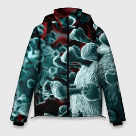 Мужская зимняя куртка 3D с принтом Коронавирус в Петрозаводске, верх — 100% полиэстер; подкладка — 100% полиэстер; утеплитель — 100% полиэстер | длина ниже бедра, свободный силуэт Оверсайз. Есть воротник-стойка, отстегивающийся капюшон и ветрозащитная планка. 

Боковые карманы с листочкой на кнопках и внутренний карман на молнии. | 2019   ncov | coronaviridae | coronavirus | covid | covid 19 | ncov | sars | virus | арт | биологическая опасность | болезнь | вирус | знак | карантин | корона | коронавирус | короновирус | мем | нков | нсов | пандемия | прикол | символ
