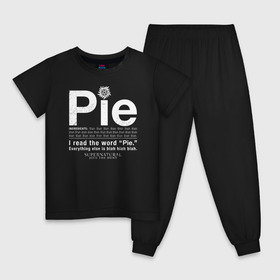 Детская пижама хлопок с принтом Pie в Петрозаводске, 100% хлопок |  брюки и футболка прямого кроя, без карманов, на брюках мягкая резинка на поясе и по низу штанин
 | supernatural | vdzabma | сверхъестественное