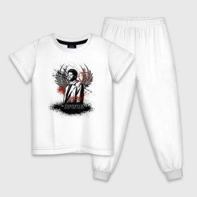Детская пижама хлопок с принтом Castiel в Петрозаводске, 100% хлопок |  брюки и футболка прямого кроя, без карманов, на брюках мягкая резинка на поясе и по низу штанин
 | castiel | supernatural | vdzabma | кастиэль | сверхъестественное