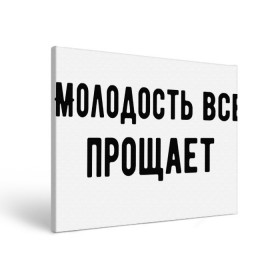 Холст прямоугольный с принтом Молодость в Петрозаводске, 100% ПВХ |  | круто | макс корж | молодежно | молодость | надпись | песня | популярно | сообщение | текст | фраза
