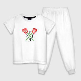 Детская пижама хлопок с принтом PAYTON MOORMEIER (НА СПИНЕ) в Петрозаводске, 100% хлопок |  брюки и футболка прямого кроя, без карманов, на брюках мягкая резинка на поясе и по низу штанин
 | flower | payton moormeier | roses | tiktok | блогер | пейтон | пейтон моормиер | розы | тикток | тиктокер | цветы | ютубер