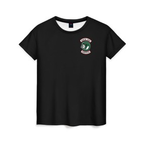 Женская футболка 3D с принтом SERPENTS в Петрозаводске, 100% полиэфир ( синтетическое хлопкоподобное полотно) | прямой крой, круглый вырез горловины, длина до линии бедер | archie | betty cooper | cheryl blossom | go bulldogs | jughead | pop s | riverdale | vdgerir | veronica lodge