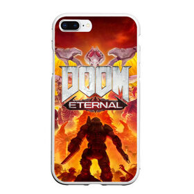 Чехол для iPhone 7Plus/8 Plus матовый с принтом DOOM Eternal в Петрозаводске, Силикон | Область печати: задняя сторона чехла, без боковых панелей | doom eternal | esport | game | дорога в ад | дум | дум энтернал | игра | кибердемон | киберспорт | тир