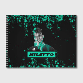 Альбом для рисования с принтом NILETTO в Петрозаводске, 100% бумага
 | матовая бумага, плотность 200 мг. | Тематика изображения на принте: niletto | rap | данила прытков | любимка | музыка | нилетто | певец | реп