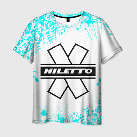 Мужская футболка 3D с принтом NILETTO. в Петрозаводске, 100% полиэфир | прямой крой, круглый вырез горловины, длина до линии бедер | niletto | rap | данила прытков | любимка | музыка | нилетто | певец | реп
