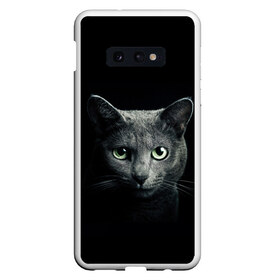 Чехол для Samsung S10E с принтом Кот в Петрозаводске, Силикон | Область печати: задняя сторона чехла, без боковых панелей | Тематика изображения на принте: animal | animals | beast | black | cat | kitten | британец | британка | животное | животные | зверек | зверь | кот | котейка | котенок | котики | котэ | кошка | кошки | черная