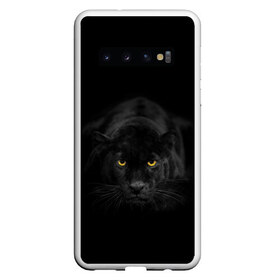 Чехол для Samsung Galaxy S10 с принтом Пантера в Петрозаводске, Силикон | Область печати: задняя сторона чехла, без боковых панелей | Тематика изображения на принте: animal | animals | beast | black | cat | kitten | phanter | животное | животные | зверек | зверь | кот | котики | кошка | кошки | пантера | черная