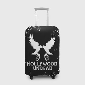 Чехол для чемодана 3D с принтом Hollywood Undead в Петрозаводске, 86% полиэфир, 14% спандекс | двустороннее нанесение принта, прорези для ручек и колес | charlie scene | danny | funny man | hollywood | hollywood undead | j dog | johnny 3 tears | undead | андед | голивуд | голливудская нежить | группа | кранккор | метал | нежить | реп | рок | рэп | рэпкор