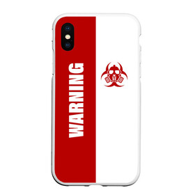 Чехол для iPhone XS Max матовый с принтом Warning Virus в Петрозаводске, Силикон | Область печати: задняя сторона чехла, без боковых панелей | 2019   ncov | coronavirus | covid | covid 19 | ncov | virus | арт | биологическая опасность | болезнь | вирус | знак | карантин | корона | коронавирус | короновирус | мем | мой руки | оставайся дома | пандемия | помой руки