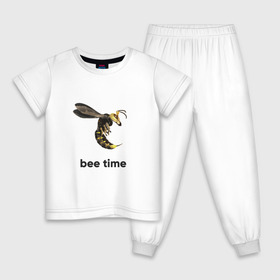 Детская пижама хлопок с принтом Bee time в Петрозаводске, 100% хлопок |  брюки и футболка прямого кроя, без карманов, на брюках мягкая резинка на поясе и по низу штанин
 | Тематика изображения на принте: bee | bee time | sting | tranimals | wings | жало | оса | пчела | шершень