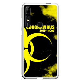 Чехол для Honor P Smart Z с принтом Coronavirus 2019 - nCoV в Петрозаводске, Силикон | Область печати: задняя сторона чехла, без боковых панелей | Тематика изображения на принте: 2019   ncov | coronavirus | covid | covid 19 | ncov | virus | арт | биологическая опасность | болезнь | вирус | знак | карантин | корона | коронавирус | короновирус | мем | мой руки | оставайся дома | пандемия | помой руки