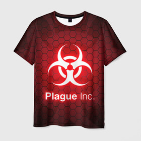 Мужская футболка 3D с принтом PLAGUE INC в Петрозаводске, 100% полиэфир | прямой крой, круглый вырез горловины, длина до линии бедер | inc evolved | plague evolved | plague inc | plague inc evolved | plague пк. | игра вирус