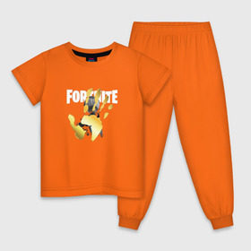 Детская пижама хлопок с принтом Fortnite в Петрозаводске, 100% хлопок |  брюки и футболка прямого кроя, без карманов, на брюках мягкая резинка на поясе и по низу штанин
 | 