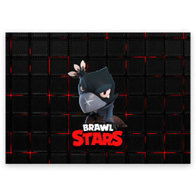 Поздравительная открытка с принтом Brawl Stars Crow (Ворон) в Петрозаводске, 100% бумага | плотность бумаги 280 г/м2, матовая, на обратной стороне линовка и место для марки
 | Тематика изображения на принте: brawl | brawl stars | brawlstars | brawlstarsmemes | brawl_stars | clashofclans | clashroyale | plp | supercell | бравл | бравлстарс | ворон