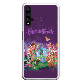 Чехол для Honor 20 с принтом Enchantimals в Петрозаводске, Силикон | Область печати: задняя сторона чехла, без боковых панелей | Тематика изображения на принте: enchantimals | детское | для девочек | зверюшки | игрушки | куклы | энчантималс