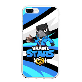 Чехол для iPhone 7Plus/8 Plus матовый с принтом BRAWL STARS CROW в Петрозаводске, Силикон | Область печати: задняя сторона чехла, без боковых панелей | 8 bit | 8 бит | bibi | brawl stars | crow | el brown | leon | leon shark | max | mr.p | sally leon | shark | stars | virus | werewolf | акула | биби | вирус | ворон | леон | оборотень | пингвин