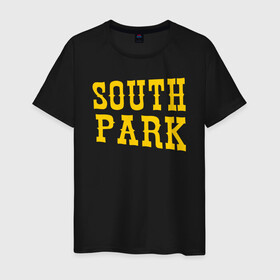 Мужская футболка хлопок с принтом SOUTH PARK. в Петрозаводске, 100% хлопок | прямой крой, круглый вырез горловины, длина до линии бедер, слегка спущенное плечо. | south park | американская культура | американский мультсериал | колорадо | пародия | саус парк | саут парк | черный юмор | четыре мальчика | шоу | южный парк