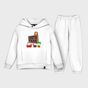 Детский костюм хлопок Oversize с принтом South Park   персонажи с логотипом в Петрозаводске,  |  | park | south | south park | картман | кени | они убили кени | парк | сволочи | южный | южный парк