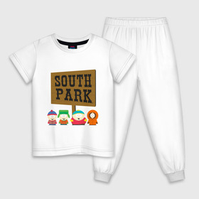 Детская пижама хлопок с принтом South Park. в Петрозаводске, 100% хлопок |  брюки и футболка прямого кроя, без карманов, на брюках мягкая резинка на поясе и по низу штанин
 | south park | американская культура | американский мультсериал | колорадо | пародия | саус парк | саут парк | черный юмор | четыре мальчика | шоу | южный парк