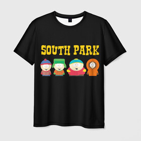 Мужская футболка 3D с принтом South Park. в Петрозаводске, 100% полиэфир | прямой крой, круглый вырез горловины, длина до линии бедер | south park | американская культура | американский мультсериал | колорадо | пародия | саус парк | саут парк | черный юмор | четыре мальчика | шоу | южный парк