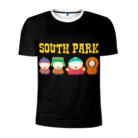Мужская футболка 3D спортивная с принтом South Park. в Петрозаводске, 100% полиэстер с улучшенными характеристиками | приталенный силуэт, круглая горловина, широкие плечи, сужается к линии бедра | south park | американская культура | американский мультсериал | колорадо | пародия | саус парк | саут парк | черный юмор | четыре мальчика | шоу | южный парк